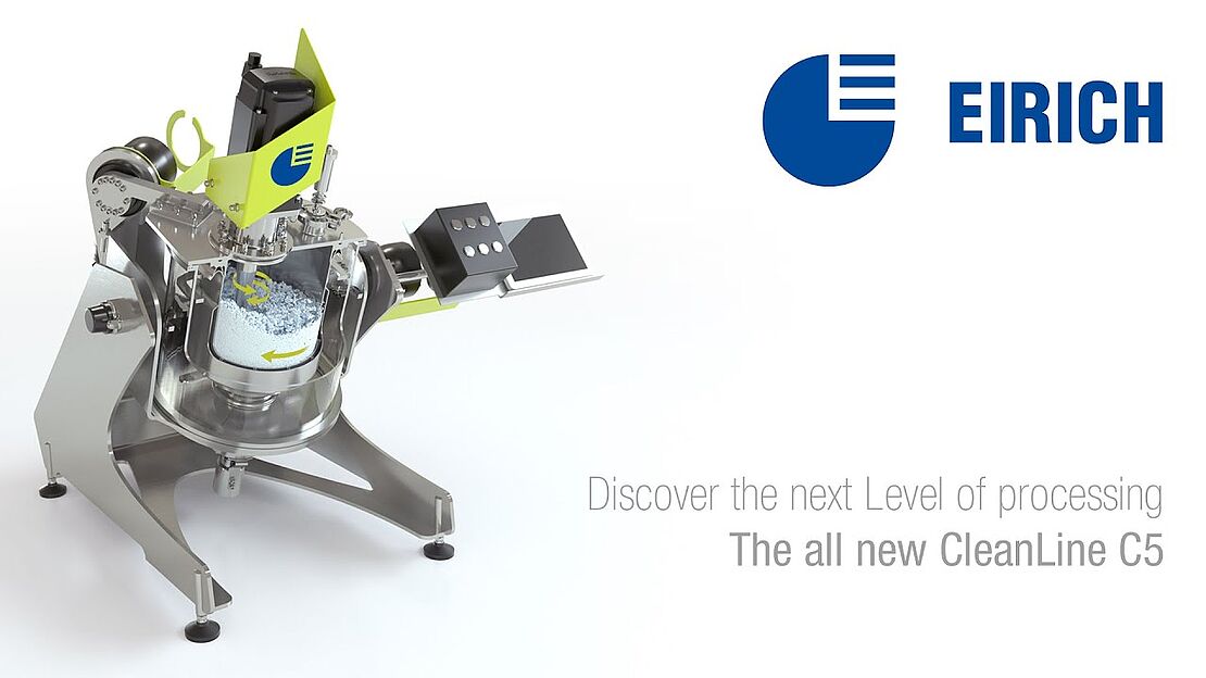 EIRICH - Introducing the all new CleanLine C5 laboratory mixer | one-pot-processor - hygienic design